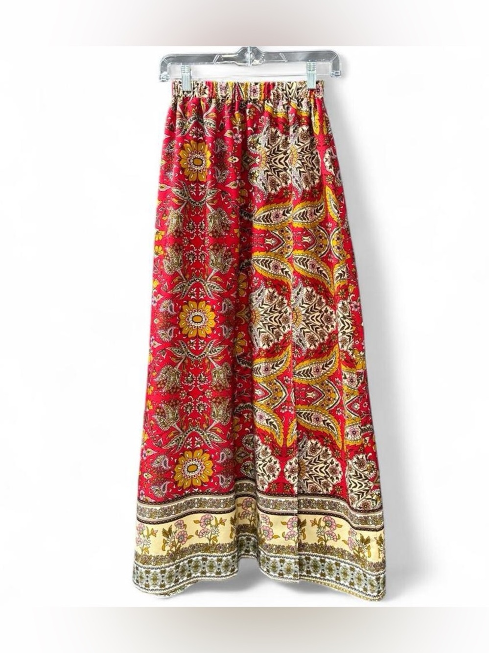 Festival Vibe Boho Paisley Floral XS to Large Retro Maxi Skirt Whimsy